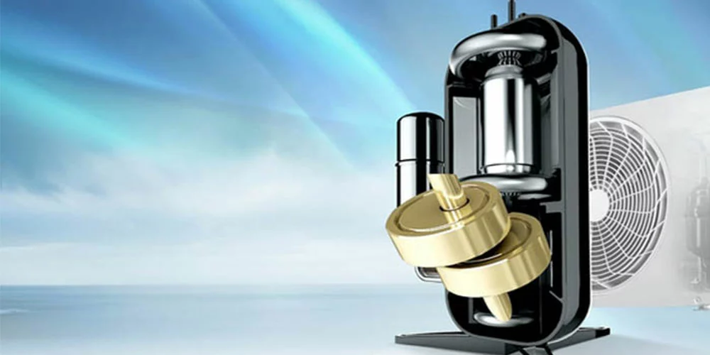 کمپرسور روتاری در کولر گازی 36000 گری مدل G4 MATIC