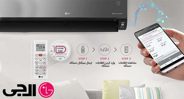 طراحی شیک و زیبای کولر گازی پرتابل 14000 ال جی مدل LP1417WSRSM