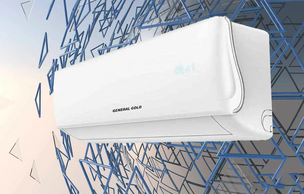 طراحی شیک پنل کولر گازی جنرال گلد 12000 مدل GG-S12000