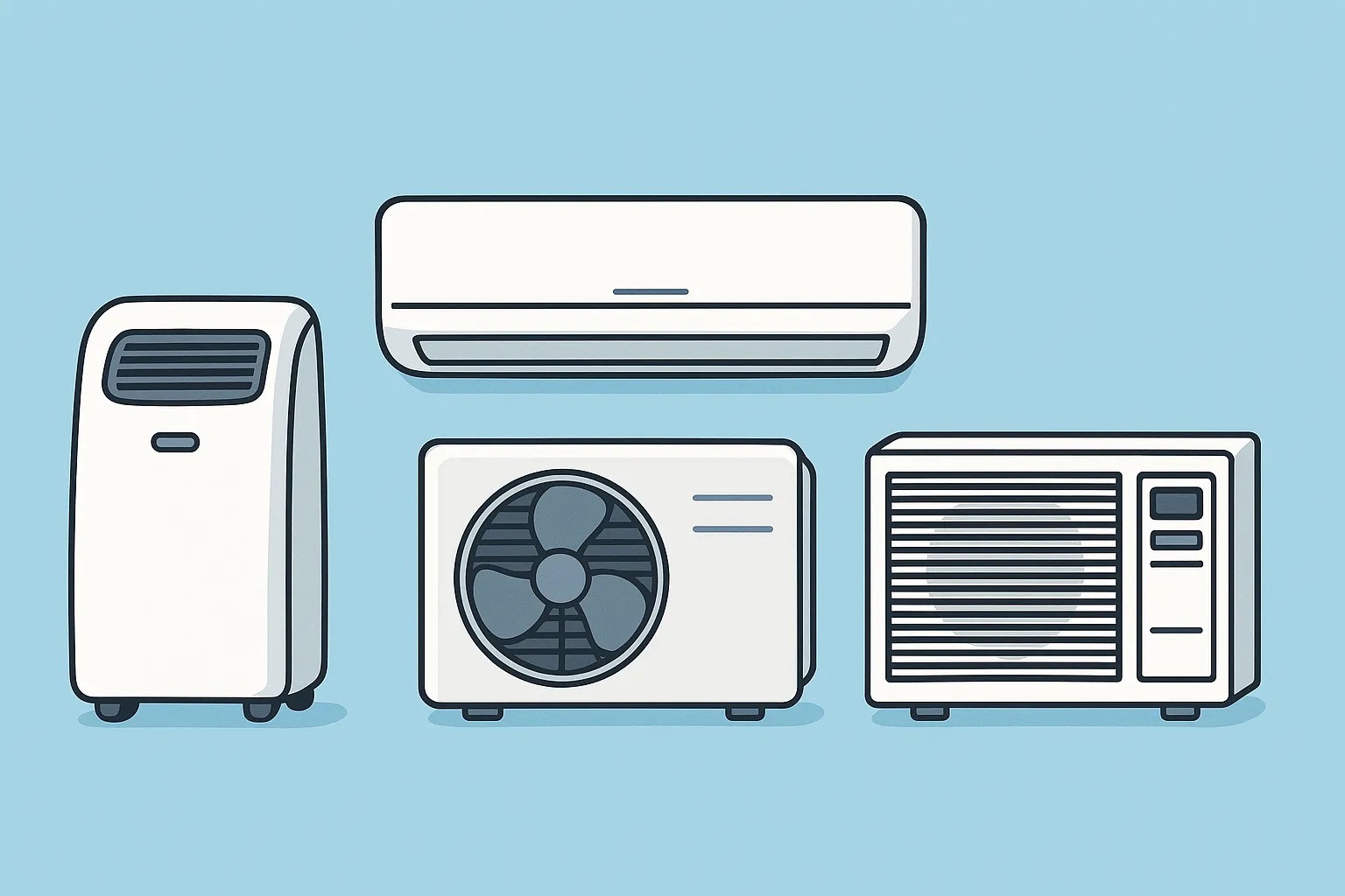 تفاوت بین انواع مدل های کولر گازی