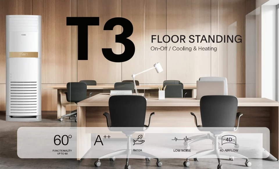 کولر گازی 36000 ایستاده ویربل مدل WTFE-36HO3RAFA