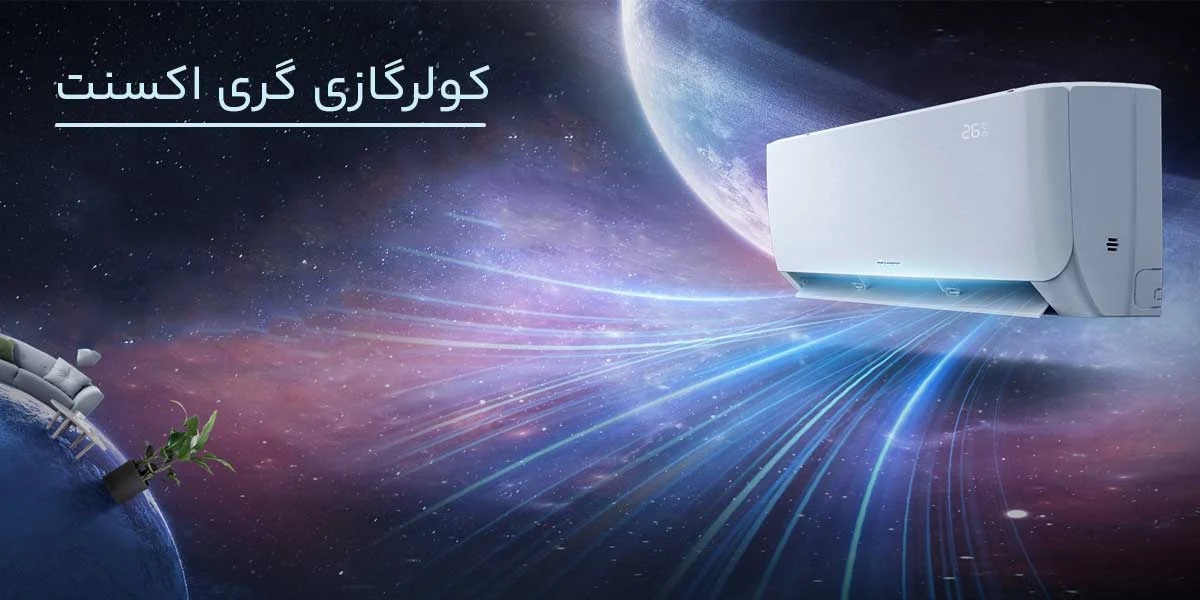 کمپرسور روتاری کولر گازی 18000 گری مدل Accent-H18H1