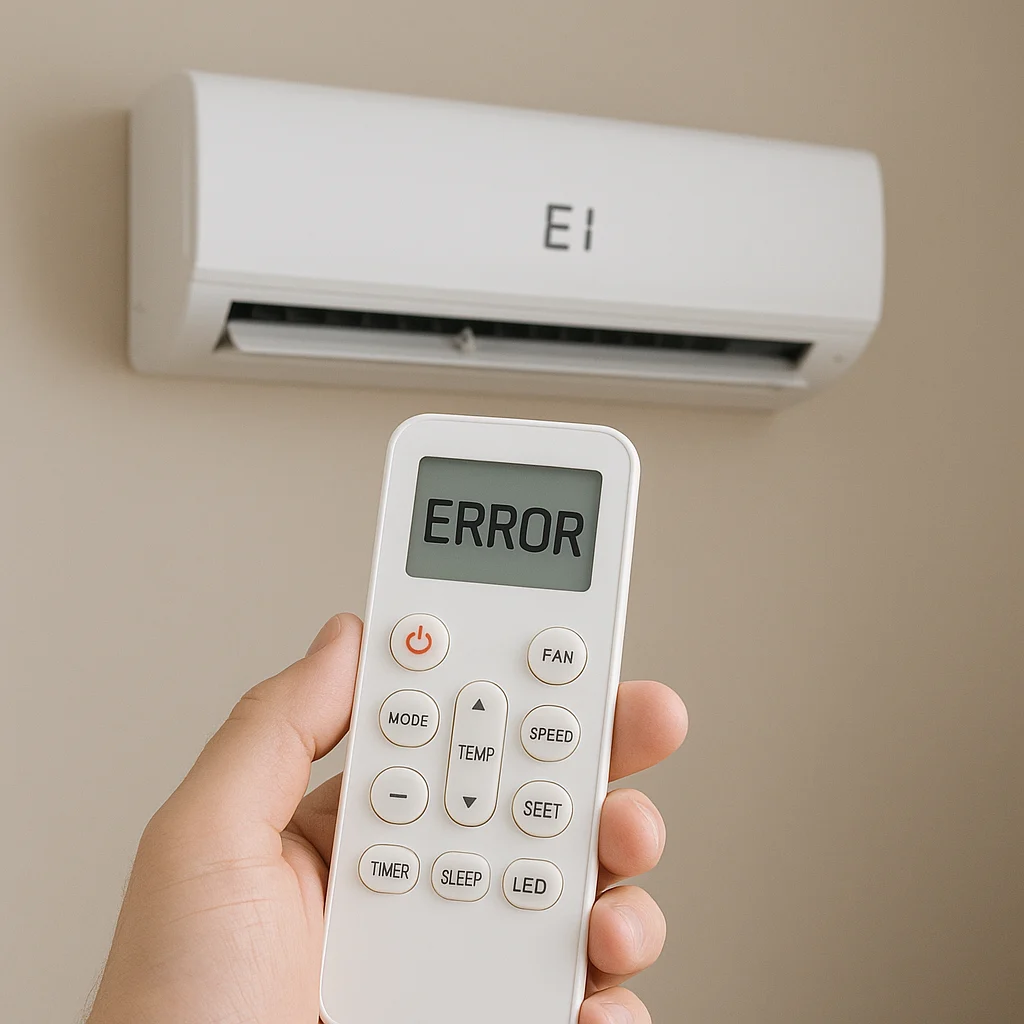 ارورهای انواع کولر گازی و معنی آن ها