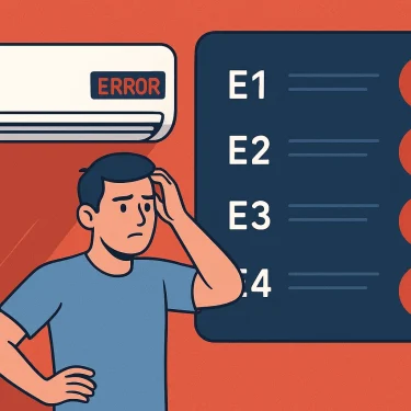 ارورهای انواع کولر گازی و معنی آن ها