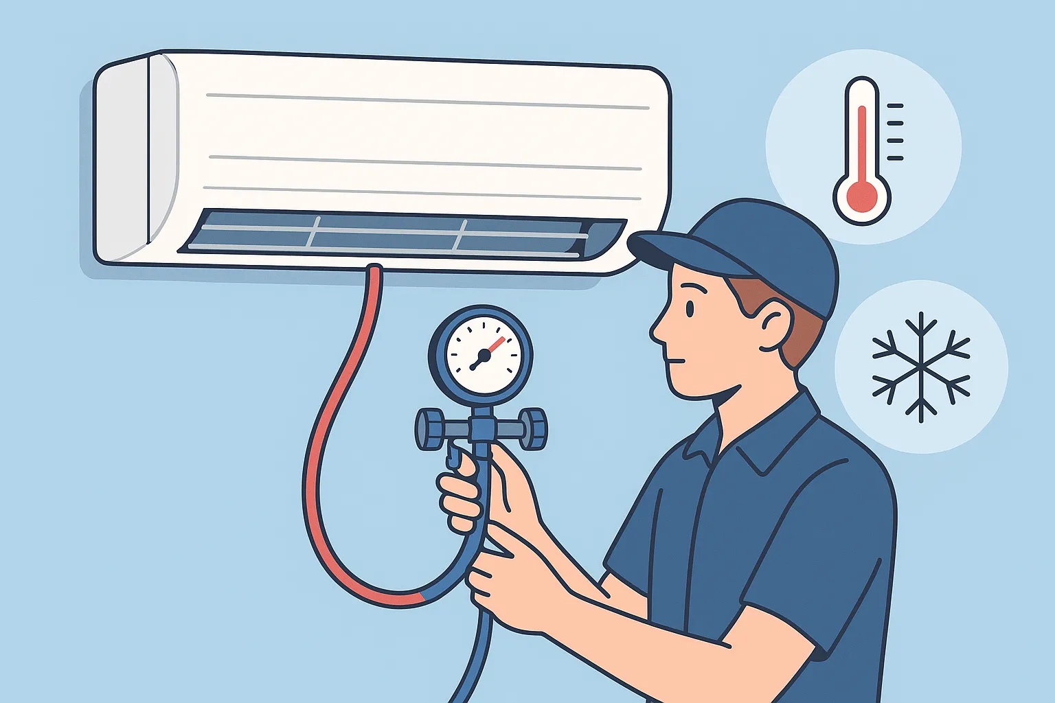 شارژ کولر گازی و علائم کمبود شارژ